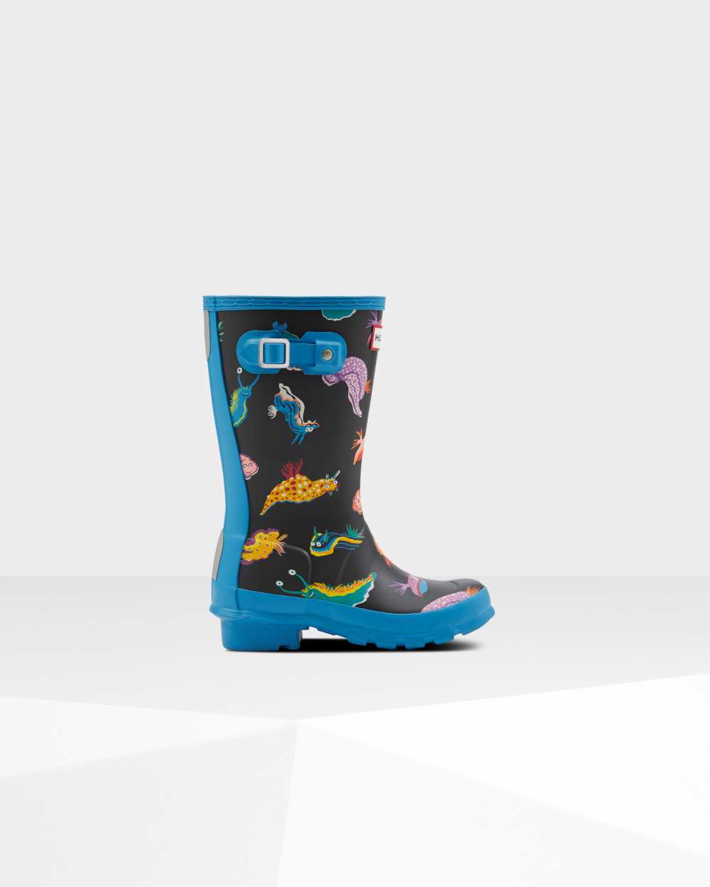 Hunter Original Big Sea Monster Print Kids Rain Boots NZ-99867P Blue